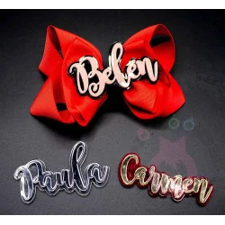 RESINA NOMBRE DOBLE PARA LAZOS - VARIOS COLORES