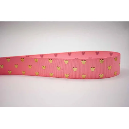 Cinta MICKEY MINNIE MOUSE Rosa/oro 25mm