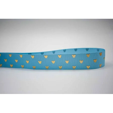 Cinta MICKEY MINNIE MOUSE Azul/oro 25mm