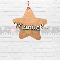 BOLA DE NAVIDAD MADERA - MOD. ESTRELLA