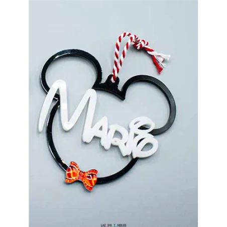 BOLA DE NAVIDAD - MOD. MICKEY NOMBRE RELIEVE