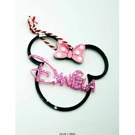 BOLA DE NAVIDAD - MOD. MINNIE NOMBRE RELIEVE