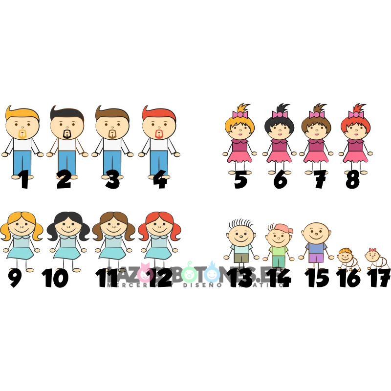 Llavero PERSONALIZADO - Familia Palito