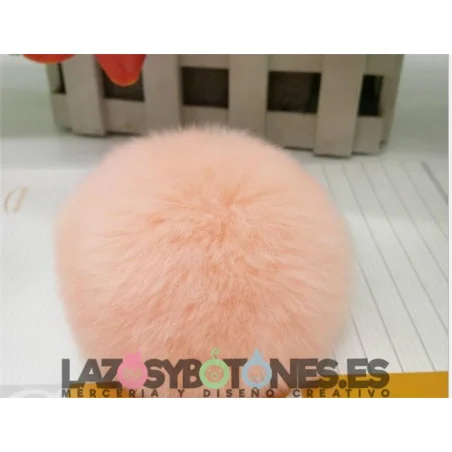 Pompón de pelo sintético 50mm - Varios colores