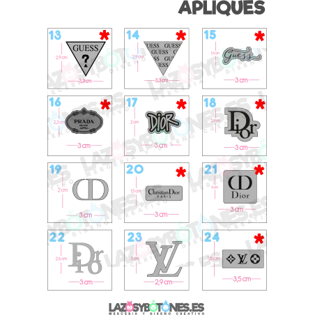 APLIQUE - RESINA LOGOS MARCAS 