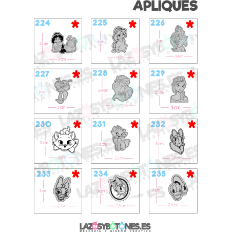 APLIQUE - RESINA PERSONAJES
