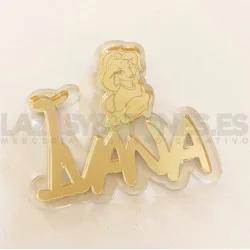 APLIQUE RESINA DOBLE PARA LAZOS CON IMAGEN Y NOMBRE