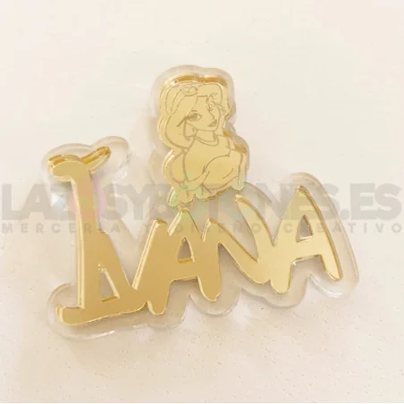 APLIQUE RESINA DOBLE PARA LAZOS CON IMAGEN Y NOMBRE