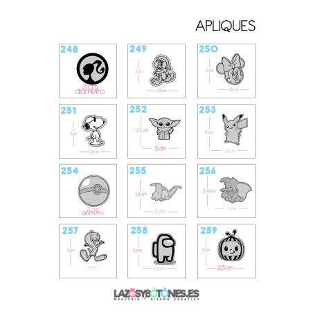 APLIQUE RESINA DOBLE PARA LAZOS CON IMAGEN Y NOMBRE