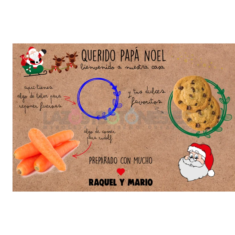 BANDEJA IMPRESA - MOD. PAPA NOEL - SANTA CLAUS