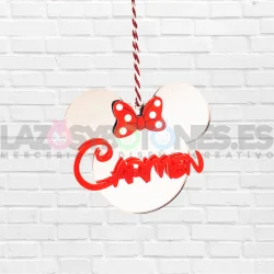 BOLA DE NAVIDAD - MOD. MINNIE LAZO ROJO DOS CAPAS