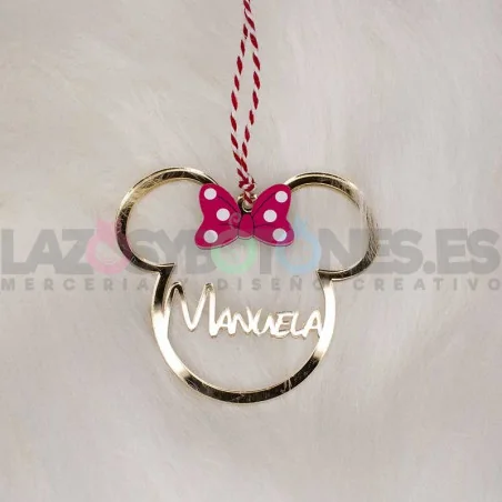 BOLA DE NAVIDAD - MOD. MINNIE LAZO FUCSIA