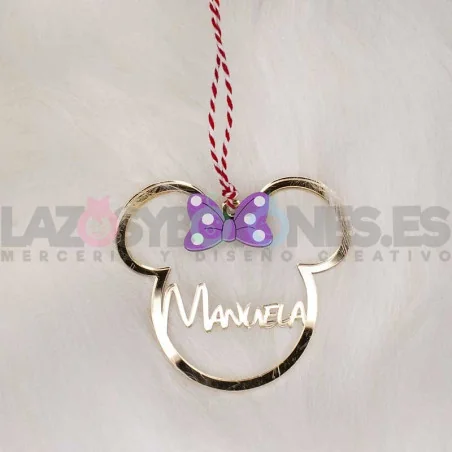 BOLA DE NAVIDAD - MOD. MINNIE LAZO LILA