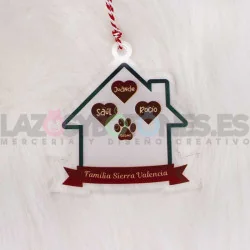 BOLA NAVIDAD PERSONALIZADA - MOD. CASA FAMILIA