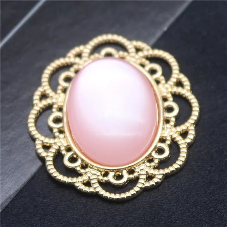 RESINA CAMAFEO ROSA - 26*30MM