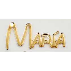 APLIQUE RESINA NOMBRE PARA LAZOS - VARIOS COLORES - LETRA 2