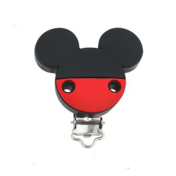 CHUPETERO DE SILICONA MICKEY ROJO