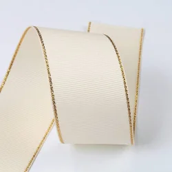 Cinta grosgrain HILO DORADO 38mm - Crema