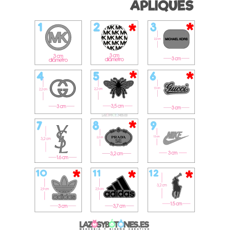 APLIQUE RESINA DOBLE - LOGOS MARCAS