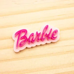APLIQUE RESINA DOBLE - BARBIE LOGO