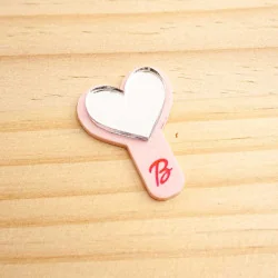 APLIQUE RESINA DOBLE - ESPEJO DE BARBIE