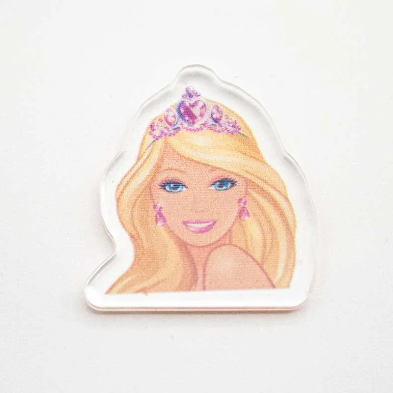 APLIQUE - RESINA CON IMAGEN BARBIE PERSONALIZADA 3.5cm 