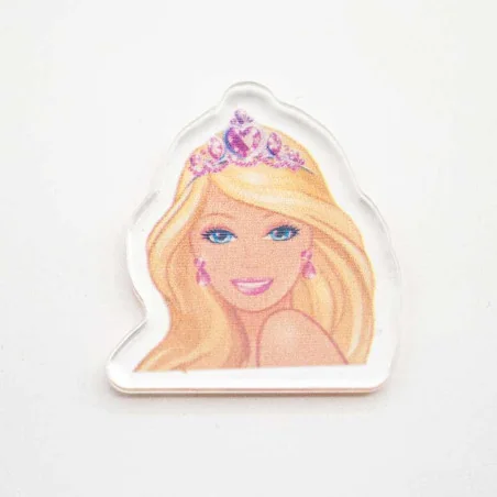 APLIQUE - RESINA CON IMAGEN BARBIE PERSONALIZADA 3.5cm 
