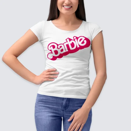 PEGATINA PARA ROPA A TODO COLOR - BARBIE LOGO 1