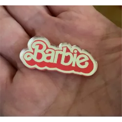 APLIQUE RESINA DOBLE - BARBIE LOGO 2