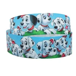 CINTA PARA LAZOS DALMATAS AZUL - 25MM