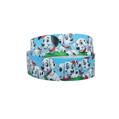 CINTA PARA LAZOS DALMATAS AZUL - 25MM