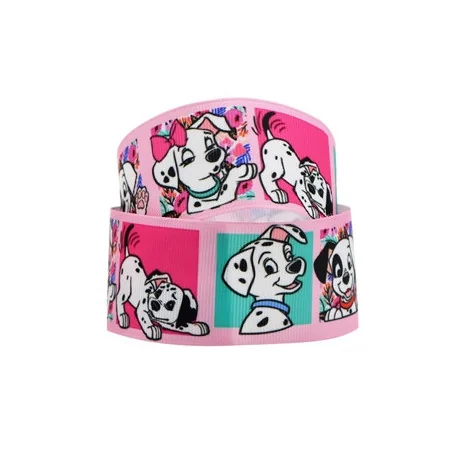 CINTA PARA LAZOS DALMATAS ROSA - 25MM