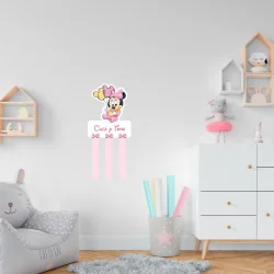 PORTA LAZOS PERSONALIZADO - MINNIE BABY GLOBOS