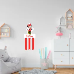 PORTA LAZOS PERSONALIZADO - MINNIE ROJA