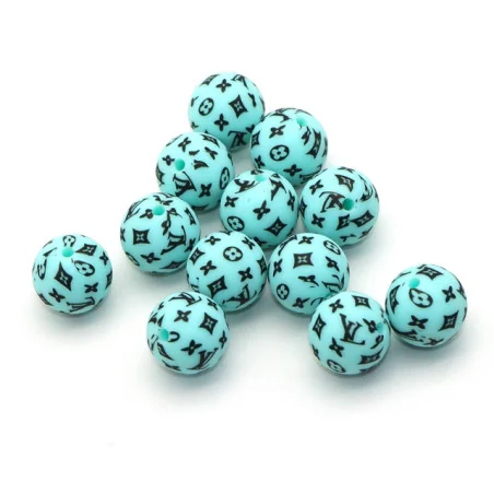 BOLA SILICONA LOUIS VUITTON AGUA - 15MM