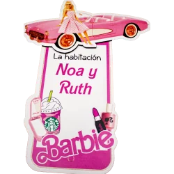 LETRERO DE MADERA - BARBIE