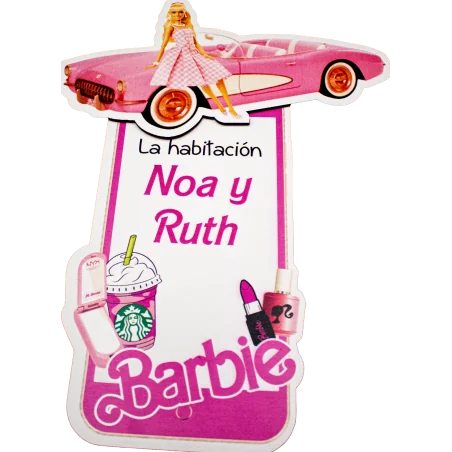 LETRERO DE MADERA - BARBIE