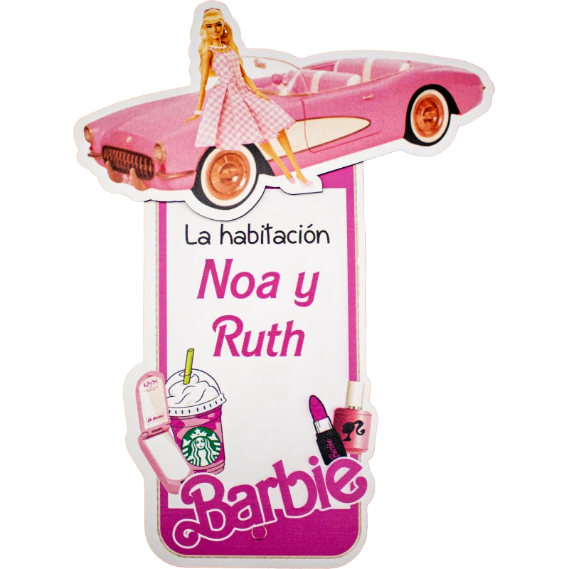 LETRERO DE MADERA - BARBIE