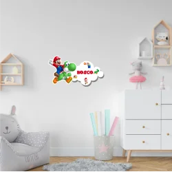 LETRERO DE MADERA - MARIO BROS