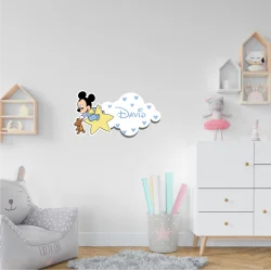 LETRERO DE MADERA - MICKEY BABY