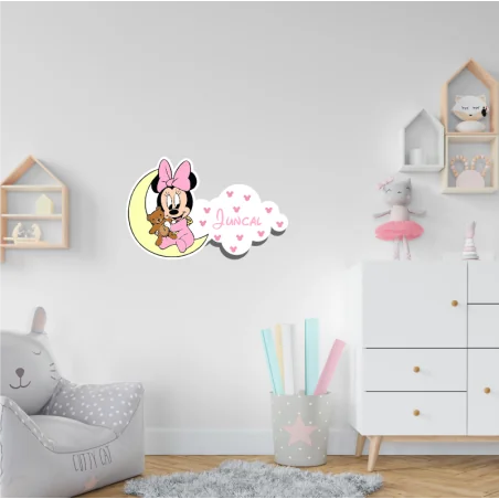 LETRERO DE MADERA - MINNIE BABY