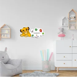 LETRERO DE MADERA - REY LEÓN