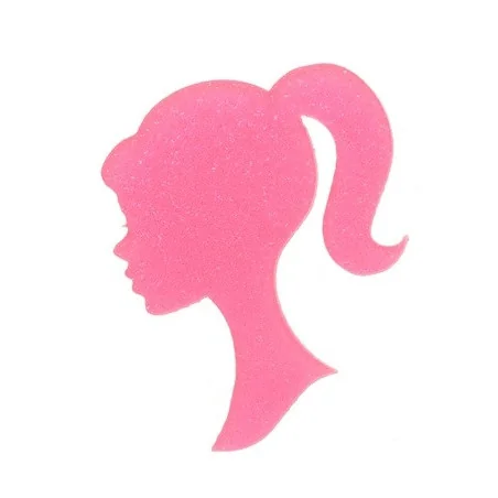 Resina Barbie Glitter 38*45mm