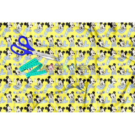 ¡PREVENTA! Tela Mickey Baby Amarillo - 150cm/ancho