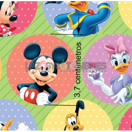 ¡PREVENTA! Tela Mickey y Amigos Lunares - 150cm/ancho