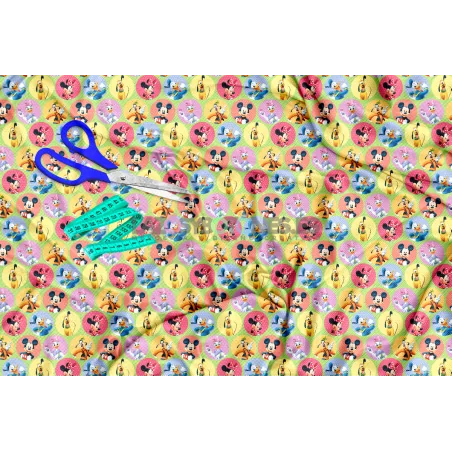 ¡PREVENTA! Tela Mickey y Amigos Lunares - 150cm/ancho