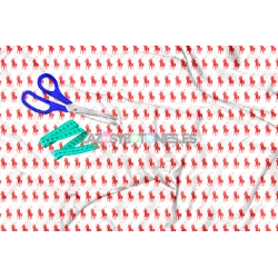 ¡PREVENTA! Tela Polo RL Blanco/Rojo - 150cm/ancho