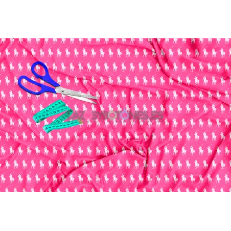 ¡PREVENTA! Tela Polo RL Fucsia/Blanco - 150cm/ancho