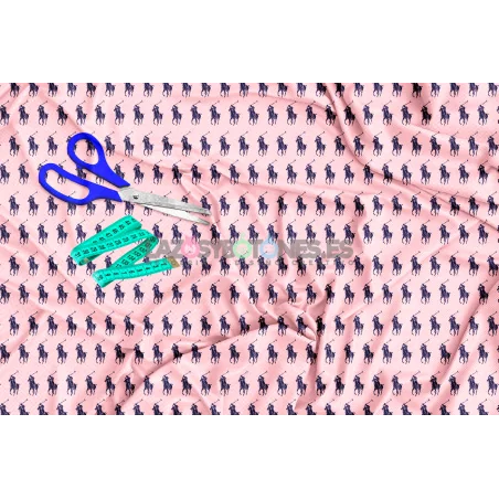 ¡PREVENTA! Tela Polo RL Rosa/Marino - 150cm/ancho