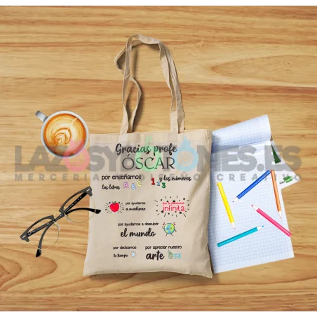 BOLSA PERSONALIZADA PROFESORES - MUNDO